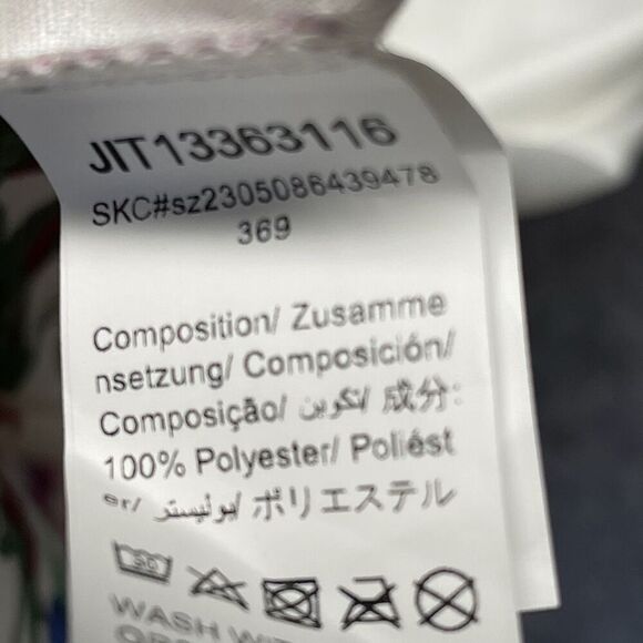 NWT Emery Rose Dress Women's Small White Floral Boho Short Sleeve A-Line V-Neck - Picture 6 of 16